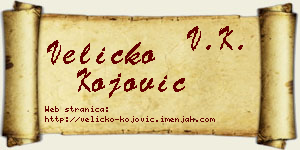 Veličko Kojović vizit kartica